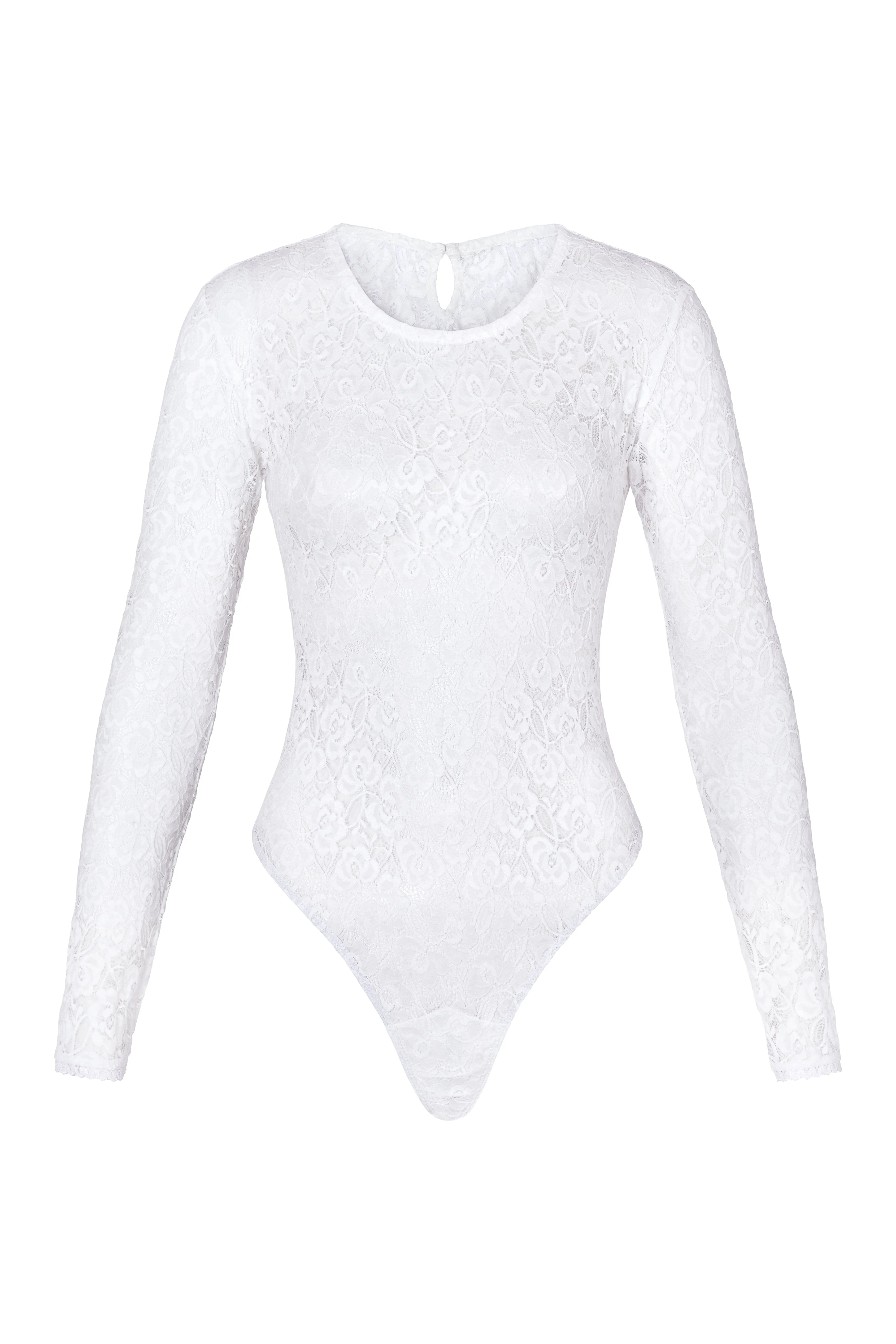 Long Sleeve Bodysuit White - Image 8