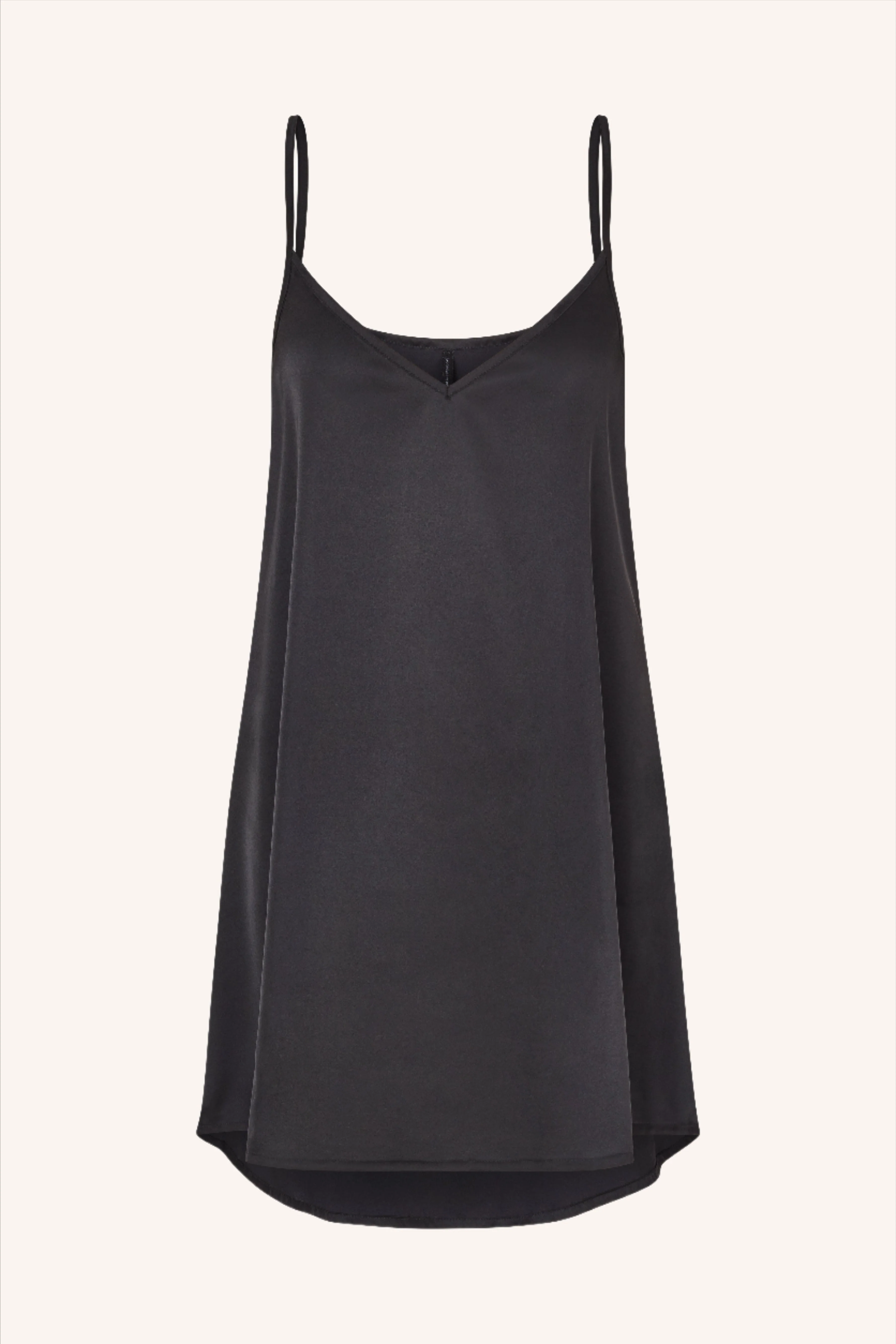 Silk Mini Dress Black - Image 6