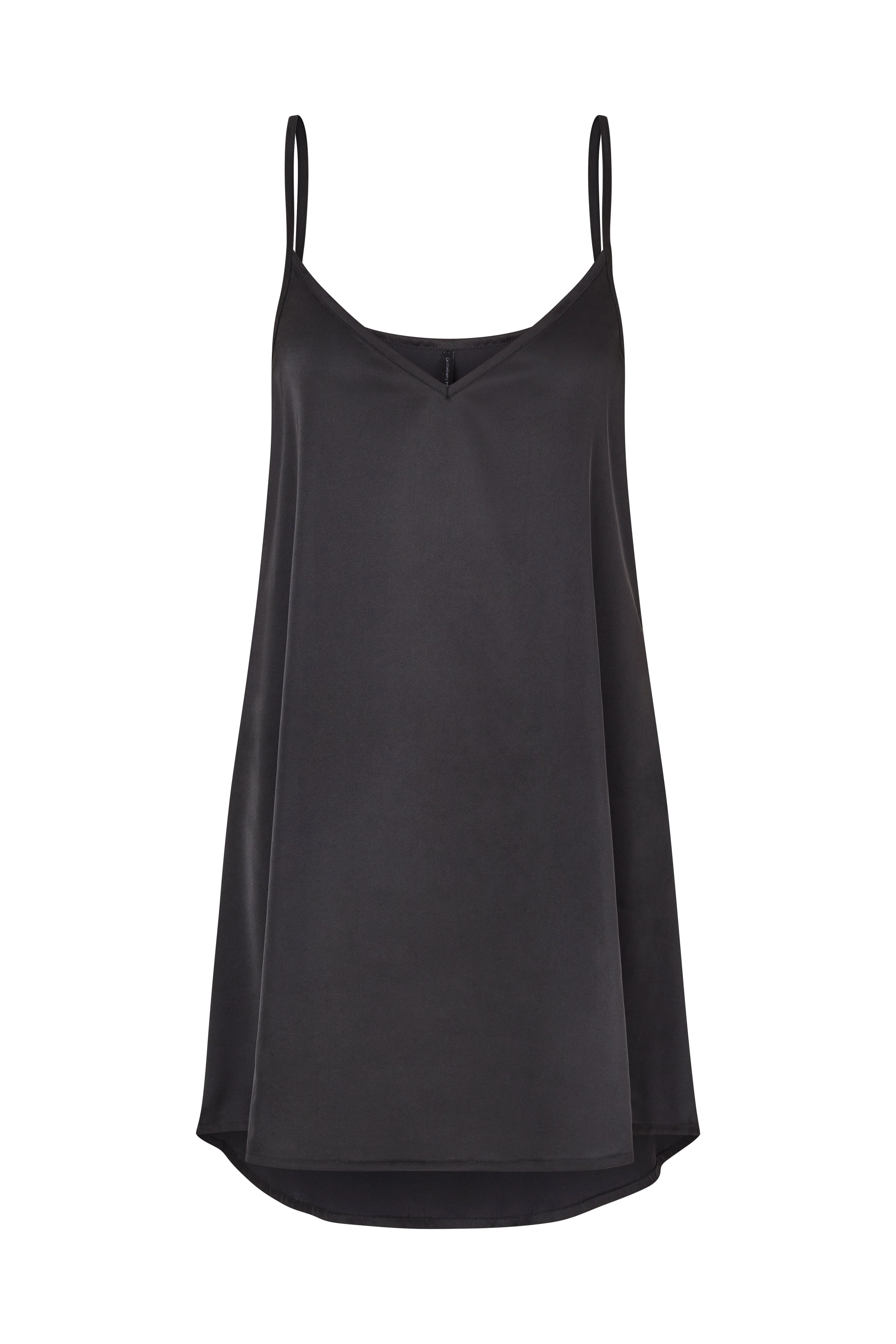 Silk Mini Dress Black - Image 7
