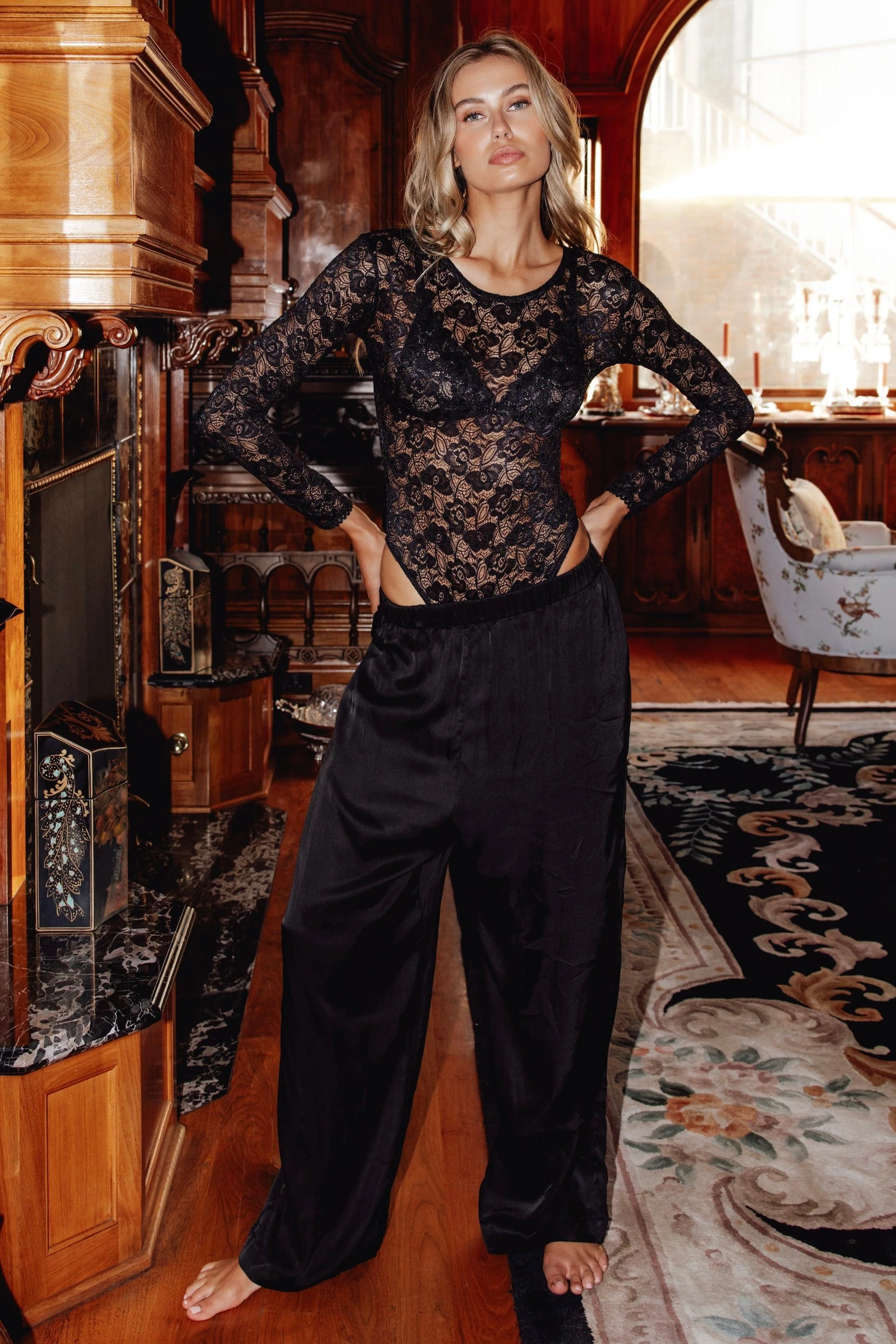 Silk Pants Black - Image 4