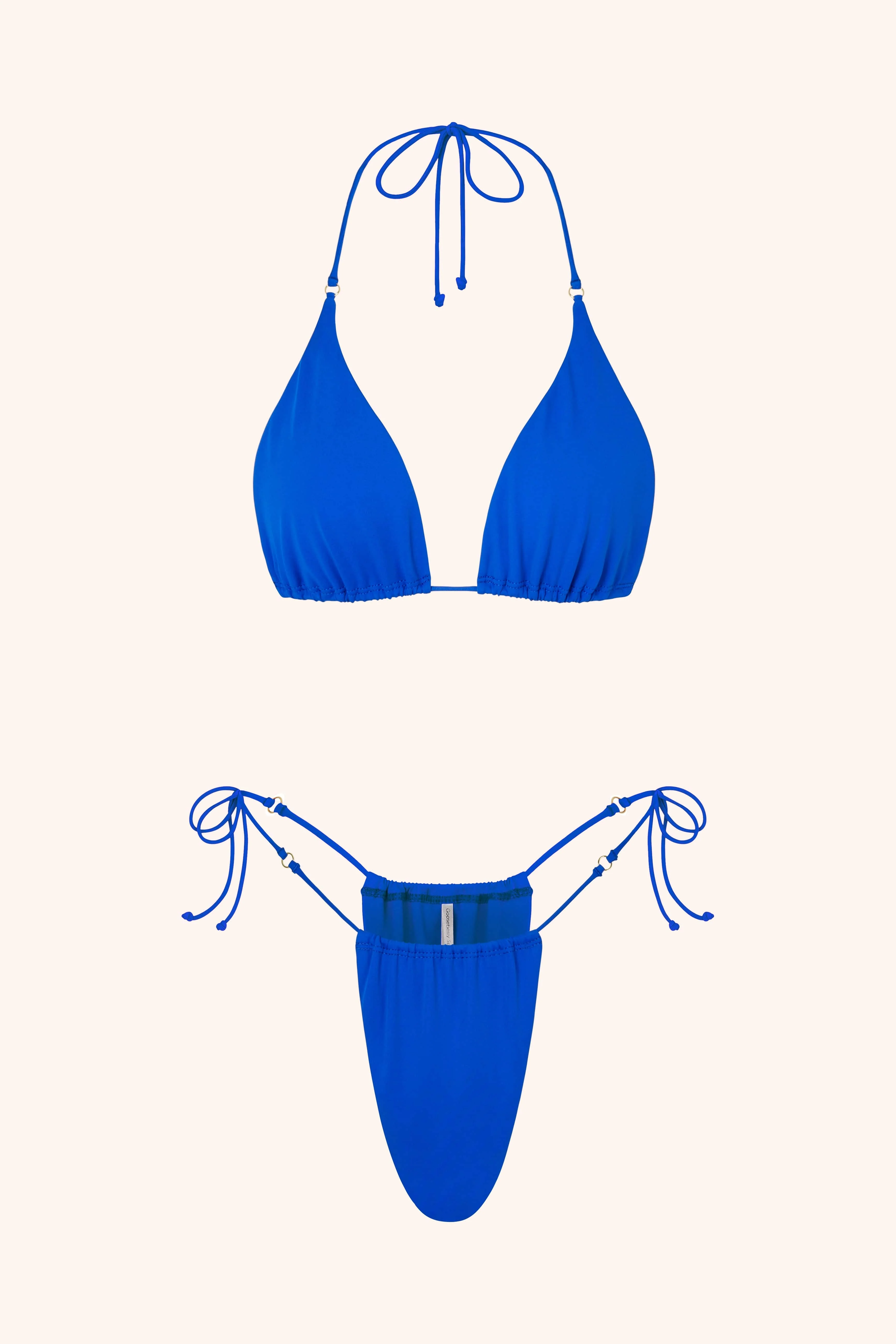 Side Tie Bikini Briefs Royal Blue - Image 9